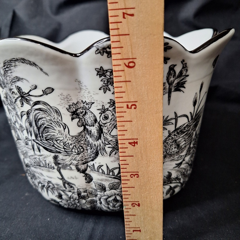 Early 1900's English Victorian Toile Transferware Jardiniere Garden Planter - Picture 7 of 13